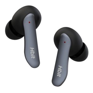 HBIT True Wireless Gaming Earbuds with Mic 40ms Latency ENC Earbuds ASAP Charge IWP ENC 200Hrs, Earbuds Grey -01