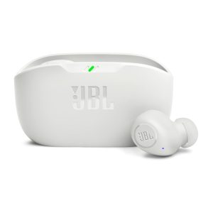 JBL Wave Buds in-Ear Wireless Earbuds (TWS) with Mic,App for Customized Extra Bass Eq,,Google Fastpair (White)