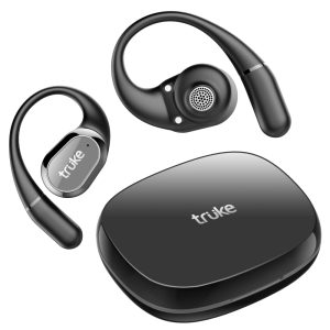 truke Newly Launched Buds Liberty Open Ear Wireless Earbuds with 360Spatial™,  60H Playtime,Onyx Black