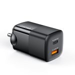 Costar 65W Gan Dual Port Fast Charger Qc/Pd, 2 In 1 Usb & Type C Fast Charger Adapter, Black