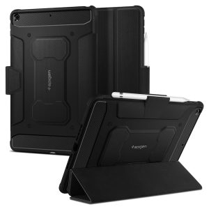 Spigen Rugged Armor Pro Back Cover Case foriPad 10.2" Gen 9th / 8th / 7th (2021 | 2020 | 2019) - Black, Thermoplastic Polyurethane, Tablets