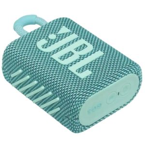 JBL Go 3, Wireless Ultra Portable Bluetooth Speaker, Pro Sound, Vibrant Colors with Rugged Fabric Design, Waterproof, Type C (Without Mic, Teal)