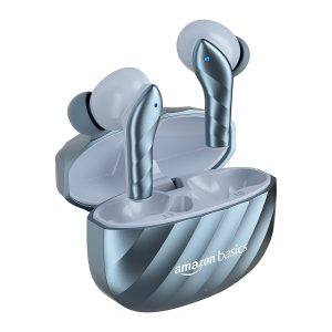 Amazon Basics TWS in-Ear Earbuds (AB-T10) with Fast Charging up to 50 Hours of Playtime | (Blue)
