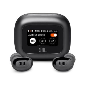 JBL New Launch Live in Ear Buds 3,Hi-Res Audio True ANC TWS,Smart Case with Touch Display,40H Playtime, Black