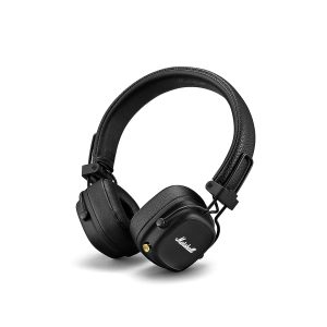 Marshall Major IV Wireless On-Ear Headphones with 80+ hours of Playtime,Wireless Charging- Black