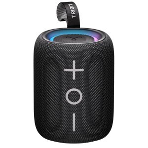 Tribit StormBox Mini 12W 5.4 Bluetooth Wireless Speaker,360°Surround Sound,Built-in XBass,IPX7 Waterproof,Type-C,Travel Black