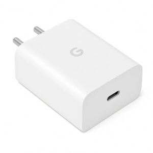Google 30W Original Type C Fast Charging Power Adapter for Google, Other USB C Devices Quick Charger Support - 30 watt, White