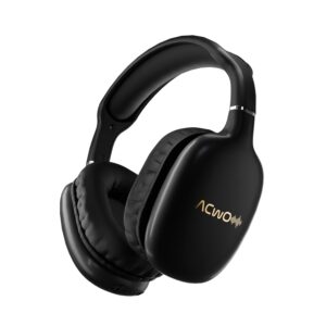 ACwO Twister 515 Wireless Over-Ear Headphones | X-Fidelity Acoustics | 40mm Bass BooMX™ Drivers Charcoal Black