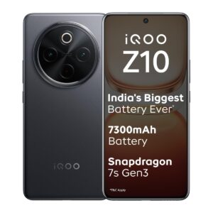 iQOO Z10 5G (Stellar Black, 12GB RAM, 256GB Storage)