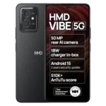 HMD Vibe 5G | Android 15 | 50 MP Dual Rear AI Camera | Black
