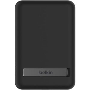 Belkin 5000 mAh Magnetic MagSafe Wireless Power Bank with Stand, MagSafe Covers – Black