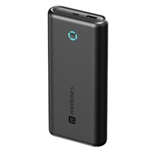 Portronics PowerPod 20K Advanced 20000 mAh Power Bank, Type C Input (Black)