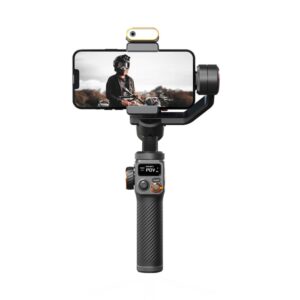 Hohem iSteady M6 Kit Smartphone Gimbal Stabilizer 3-Axis with Magnetic Fill Light AI Tracking Sensor with OLED Display | Black