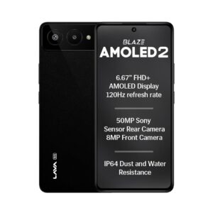 Lava Blaze AMOLED 2 5G (Sparkling Black, 6 GB RAM, 128 GB Storage)