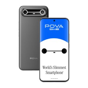 Pova Slim 5G (Cool Black, 8+128GB) | World's Slimmest and Lightest* 5G with 5160mAh Battery