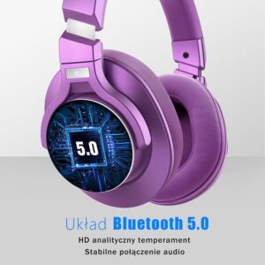 Srhythm NC75 Pro Noise Cancelling Headphones Bluetooth 5.3 Wireless,40H Playtime, Purple