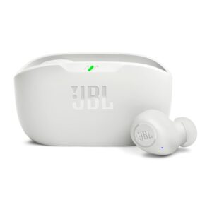 JBL Wave Buds in-Ear Wireless Earbuds (TWS) with Mic,App for Customized Extra Bass Eq,,Google Fastpair (White)