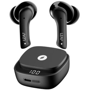 Leaf Buds X614 True Wireless ANC Earbuds with AI SOUND App, Active Noise Cancellation,(Carbon Black)