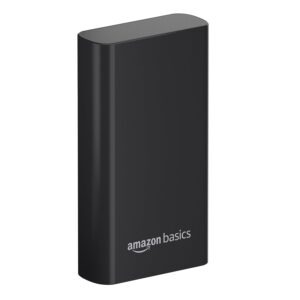 Amazon Basics 20000mAh 22.5W Fast Charging Power Bank, Compact Metal Body (Black)