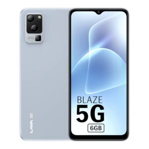 Lava Blaze 5G (Glass Blue, 4GB RAM, UFS 2.2 128GB Storage)