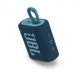 JBL Go 3, Wireless Ultra Portable Bluetooth Speaker, Pro Sound, Vibrant Colors , Waterproof, Type C (Without Mic, Blue)