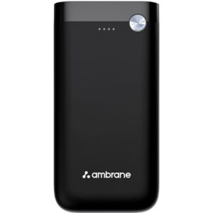 Ambrane 20000mAh Powerbank, 20W Fast Charging, Type C Cable (PP-20 Pro, Black)