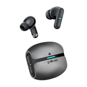 GROOVES Delta Spaceship Inspired Low Latency Gaming,True Bluetooth Gaming Dual Mode, (White, True Wireless)