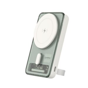 Stuffcool Lucid Plus 15W Magnetic Wireless Powerbank with Stand, White