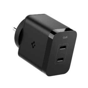 Spigen PE2211 GaN 45W USB-C Type Two Port Super Fast Wall Charger, Black