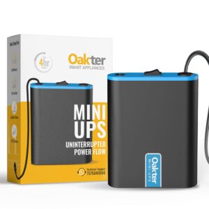 Oakter Mini UPS for 12V WiFi Router Broadband Modem | Backup Upto 4 Hours | WiFi Router UPS Power Backup