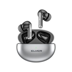 Elver Buds X - Dual ANC+ENC, Dynamic Drivers, 50+HRS Playback, Type-C Fast Charging (Metallic)