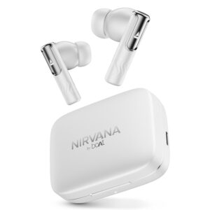 boAt Newly Launched Nirvana Ivy Truly Wireless In Ear Earbuds w/ 50dB Hybrid Active Noise Cancellation, 50hrs Playback (Gunmetal White)