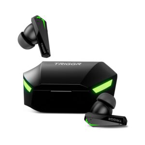 TRIGGR Kraken X2 Gaming Earbuds, TWS Low Latency, 40 Hrs Playtime, Black
