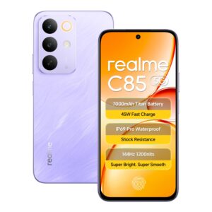 realme C85 5G Smartphone 4+128GB Purple, 6.8inch Screen, 144HZ Vision Display,