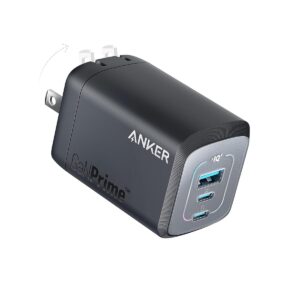 Anker Prime 100W Usb C Charger,Anker Gan Wall Charger,3-Port Compact Pps Charger,Black