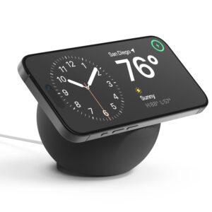 elago MS2 Charging Stand Compatible with MagSafe Charger - Premium Silicone Stand, Black