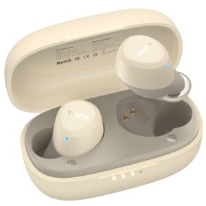 TOZO A1 Mini Wireless Earbuds Bluetooth 5.3 in Ear Light-Weight Headphones Built-in Microphone, Khaki