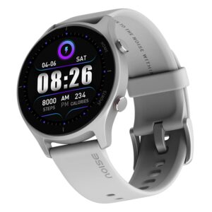 Noise Twist Round dial Smart Watch with Bluetooth Calling, 1.38" TFT Display,(Silver Grey)