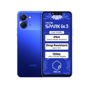 Tecno Spark GO 3 (Galaxy Blue, 4GB+64GB | Super Durability Drop Resistant & IP64 Rated