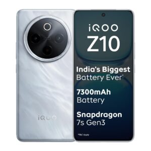iQOO Z10 5G (Glacier Silver, 12GB RAM, 256GB Storage)