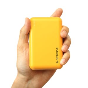Ambrane 20000 mAh Mini Power Bank with 22.5W Fast Charging, Pocket Size,(Powerlit XL Lite, Yellow)