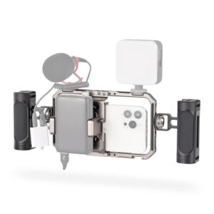 SmallRig Universal Metal Video Rig Kit for iPhone Series, Designed for iPhone 13,12,11,X,8,7,6, Phone Cage Kit