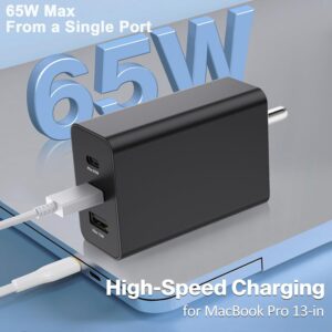 Original Samsung 65W Trio Port Super Fast Charger True 65W Max Charging Adapter (Black)