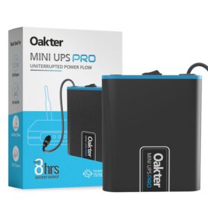Oakter Mini UPS PRO for High Capacity WiFi Routers 12V & Upto 3A | Power Backup Upto 8 Hours