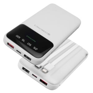 ZEBRONICS MW60 Power Bank, 10000 mAh, Rapid Charge, (WHITE)