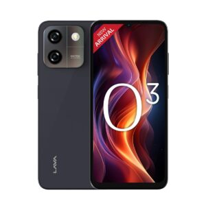Lava O3 (Glossy Black, 4 GB RAM, 64 GB Storage)