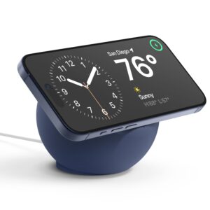elago MS2 Charging Stand Compatible with MagSafe Charger - Premium Silicone Stand , Jean Indigo