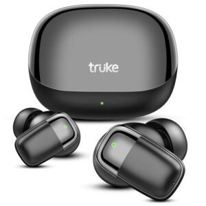 truke Just Launched Buds Clarity 2 v2 True Wireless in Ear Earbuds, 6Mic Adv. ENC, 68H Playtime,Clarity 2 v2 - Metal Black