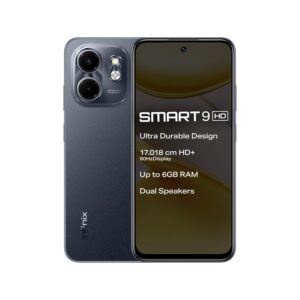 Infinix Smart 9 HD (Metallic Black, 3GB RAM, 64GB Storage)