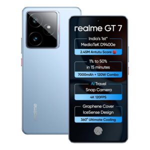 realme GT 7 (IceSense Blue,12GB+256GB) | India's 1st MediaTek Dimensity 9400e Chipset